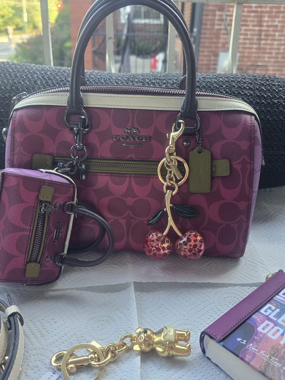 Coach Pink Signature Satchel and Mini Bag Set - Picture 10 of 12